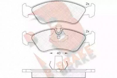 R BRAKE rb1152 -  Комплект тормозных колодок, дисковый тормоз